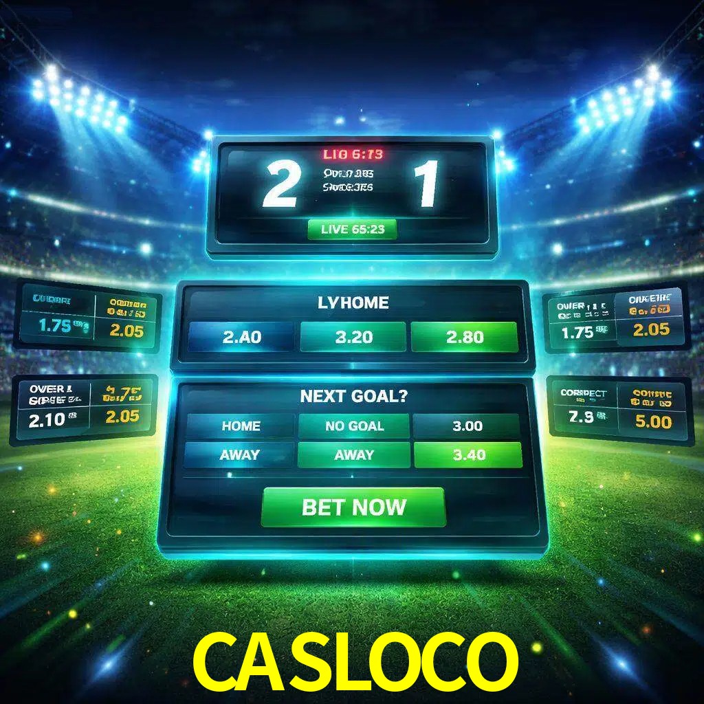 Vista de apuestas en vivo CASLOCO durante un partido en curso